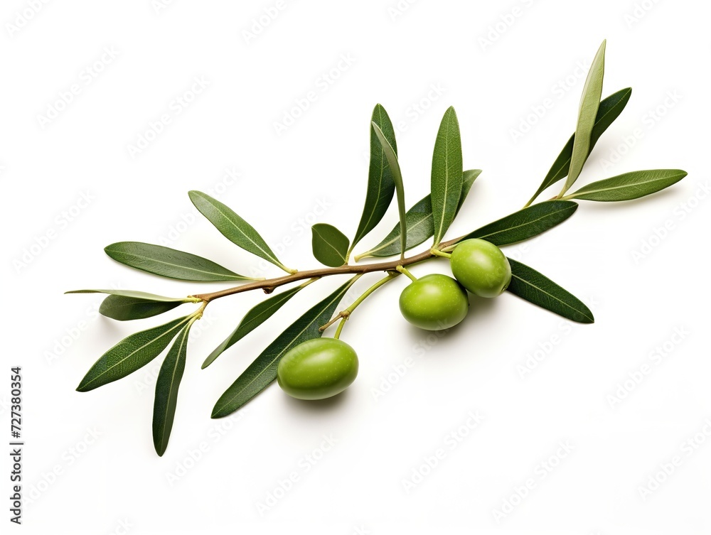 Olive Branch Symbol of Peace and Harmony Isolated on White Background AI Generated Olive Branch Symbol of Peace and Harmony Isolated on White Background AI Generated
