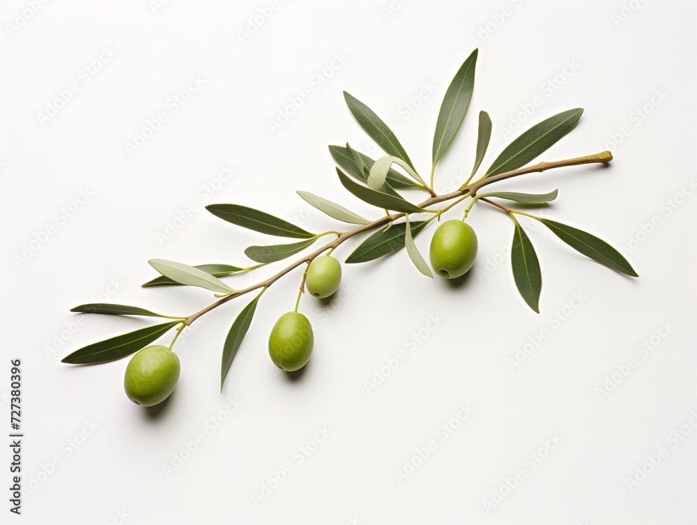 Olive Branch Symbol of Peace and Harmony Isolated on White Background AI Generated Olive Branch Symbol of Peace and Harmony Isolated on White Background AI Generated