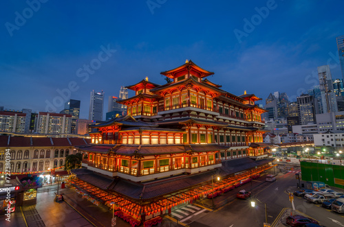 The Buddha Tooth Relic Temple in Singapore. photo
