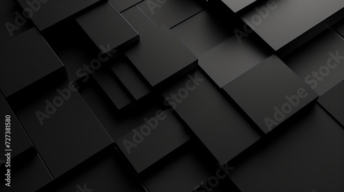 3D black cube box background with a super black, Futuristic OLED-friendly design, showcasing a high-tech and minimalist modern photo