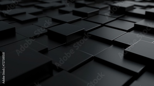 3D black block background with a super black  Futuristic OLED-friendly design  showcasing a high-tech and minimalist modern