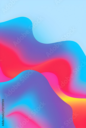 Chromatic Aberration in Blue and Red Gradient Abstract Background