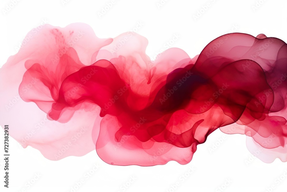 Abstract Wave in redt collors, Watercolor Art