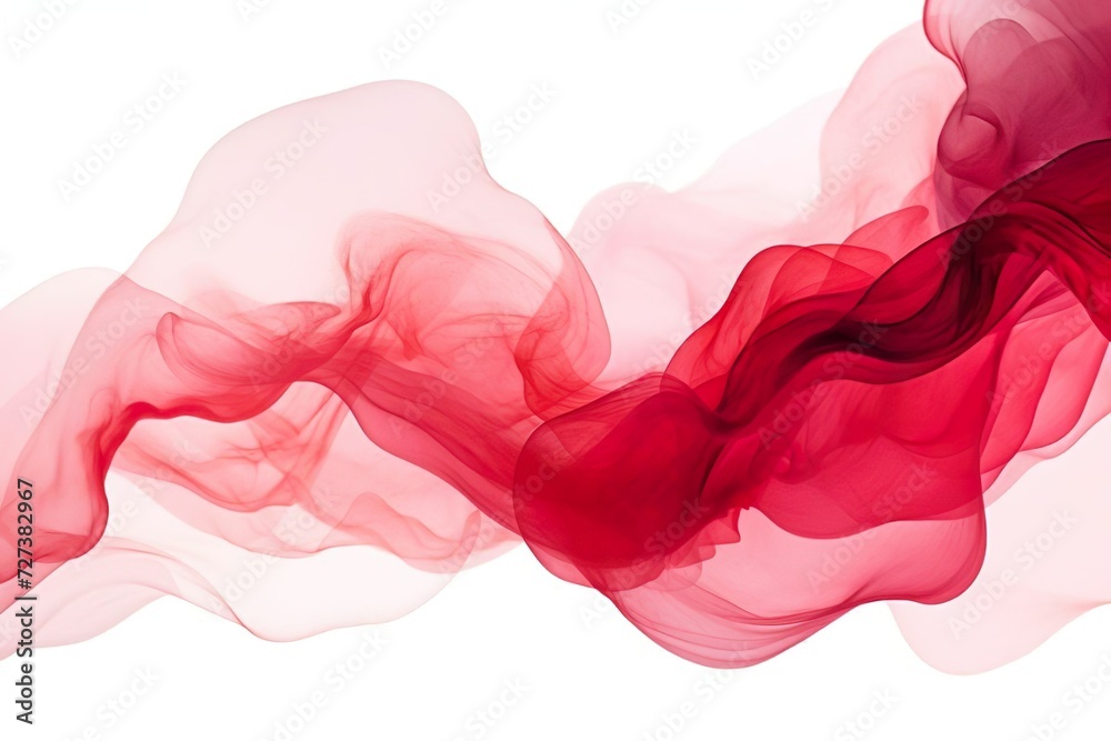 Abstract Wave in red and blood red collors, Watercolor Art