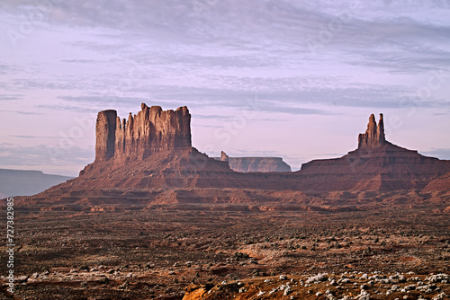 monument valley on a cloudy day  photo