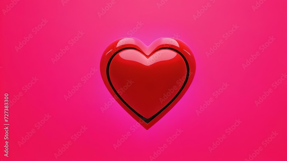 Three-dimensional pink hearts on a romantic pink background.