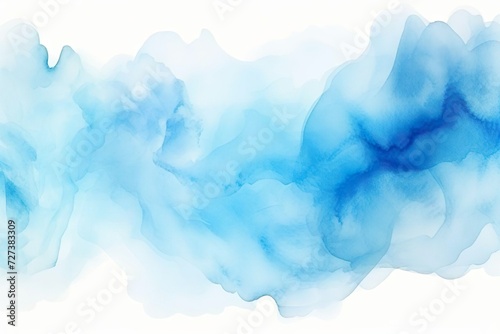 Abstract Wave in blue collors, Watercolor Art