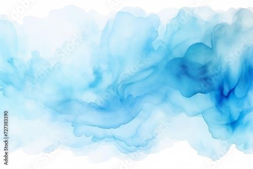 Abstract Wave in blue collors, Watercolor and Marble Art © Alina Young