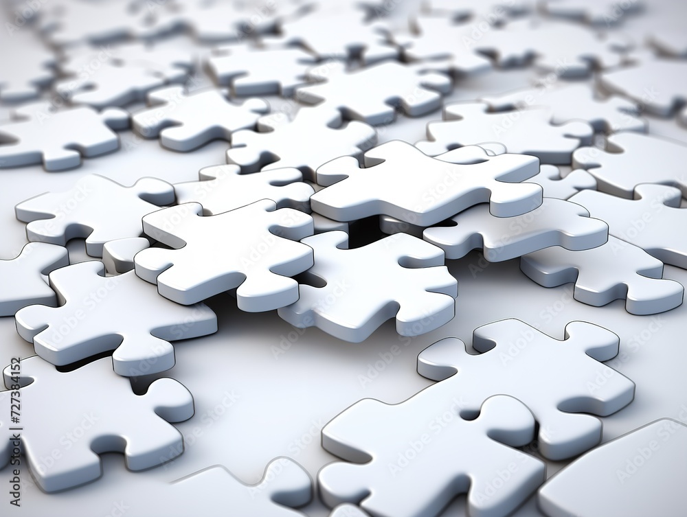 Puzzle Pieces Coming Together Collaboration and Connection Isolated on White Background AI Generated Puzzle Pieces Coming Together Collaboration and Connection Isolated on White Background AI Generated