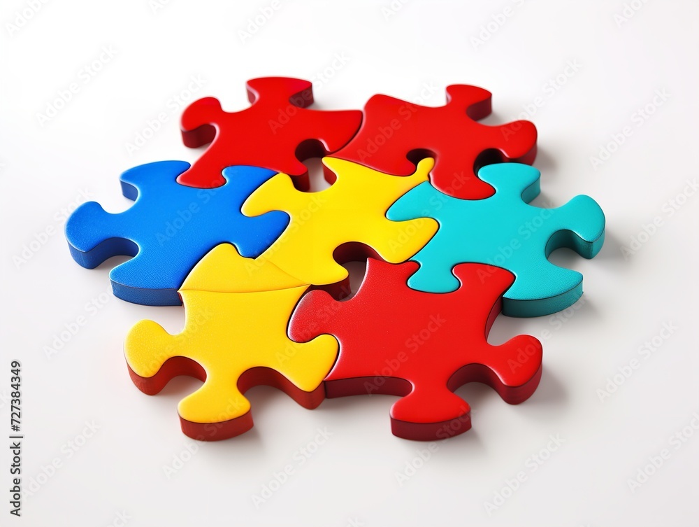 Puzzle Pieces Coming Together Collaboration and Connection Isolated on White Background AI Generated Puzzle Pieces Coming Together Collaboration and Connection Isolated on White Background AI Generated