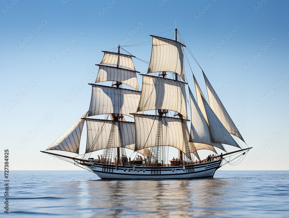 Ship in a Bottle Navigating Dreams Isolated on White Background AI Generated Ship in a Bottle Navigating Dreams Isolated on White Background AI Generated