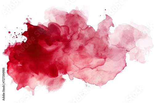Abstract Wave in red and blood red collors, Watercolor Art photo