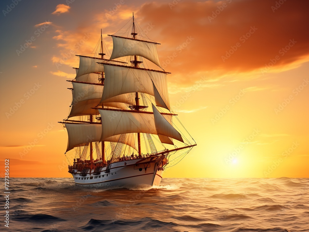 Obraz premium Ship in a Bottle Navigating Dreams Isolated on White Background AI Generated