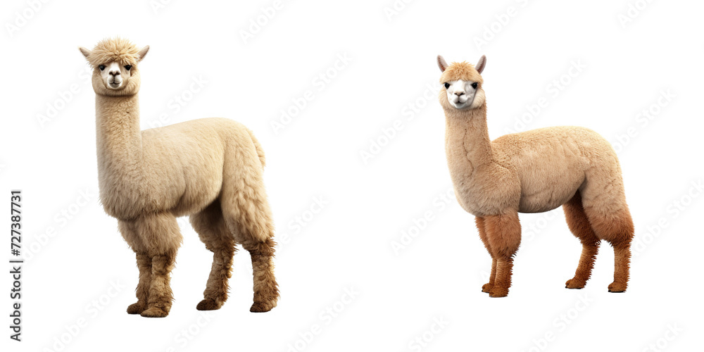 Alpaca clip art set