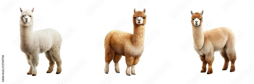 Alpaca clip art set