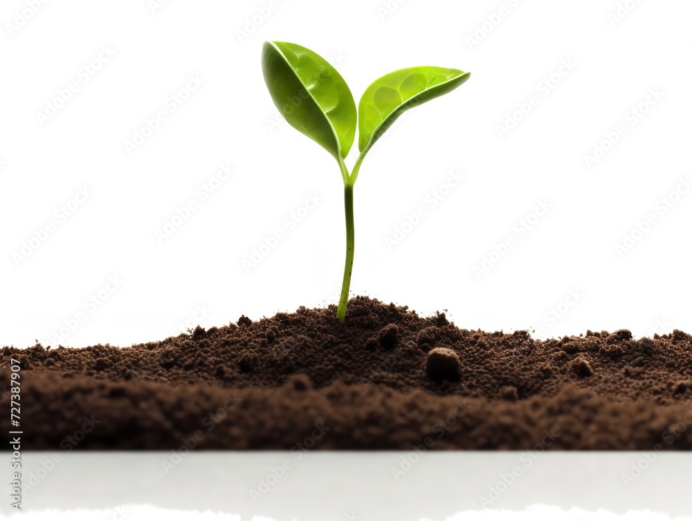 Sprouting Seedling Growth Potential Isolated on White Background AI Generated Sprouting Seedling Growth Potential Isolated on White Background AI Generated