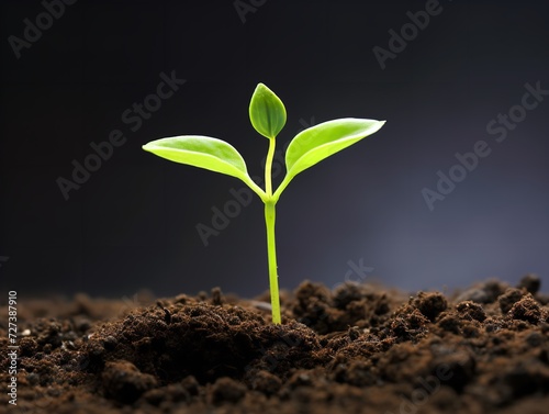 Sprouting Seedling Growth Potential Isolated on White Background AI Generated