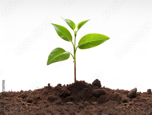 Sprouting Seedling Growth Potential Isolated on White Background AI Generated