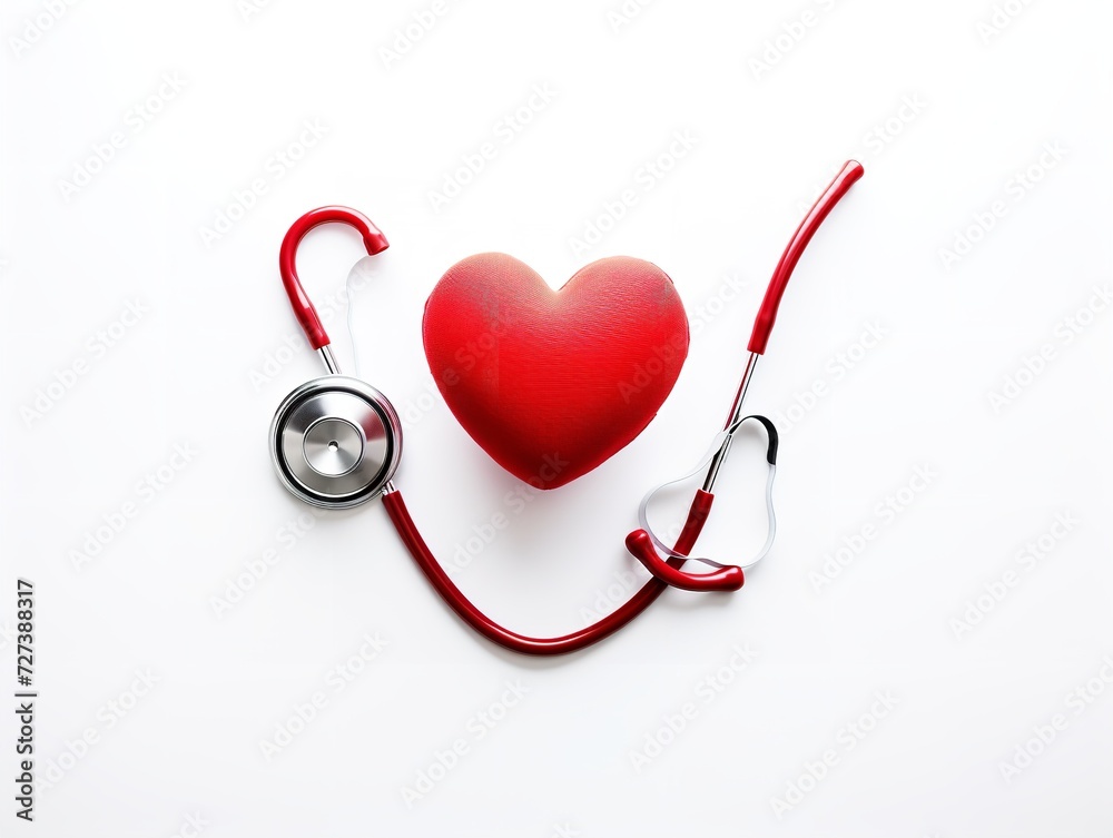 Stethoscope Shaping a Heart Healthcare Compassion Isolated on White Background AI Generated Stethoscope Shaping a Heart Healthcare Compassion Isolated on White Background AI Generated