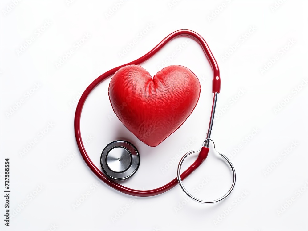 Stethoscope Shaping a Heart Healthcare Compassion Isolated on White Background AI Generated Stethoscope Shaping a Heart Healthcare Compassion Isolated on White Background AI Generated