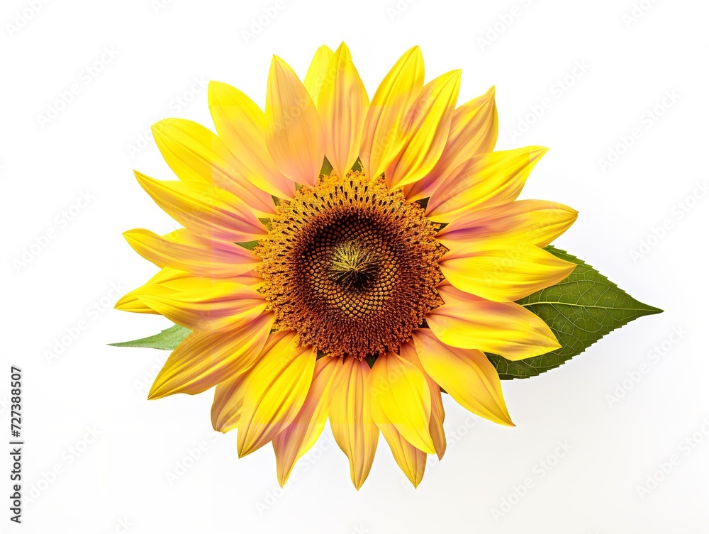 Sunflower Turning Towards Sun Positivity and Growth Isolated on White Background AI Generated Sunflower Turning Towards Sun Positivity and Growth Isolated on White Background AI Generated