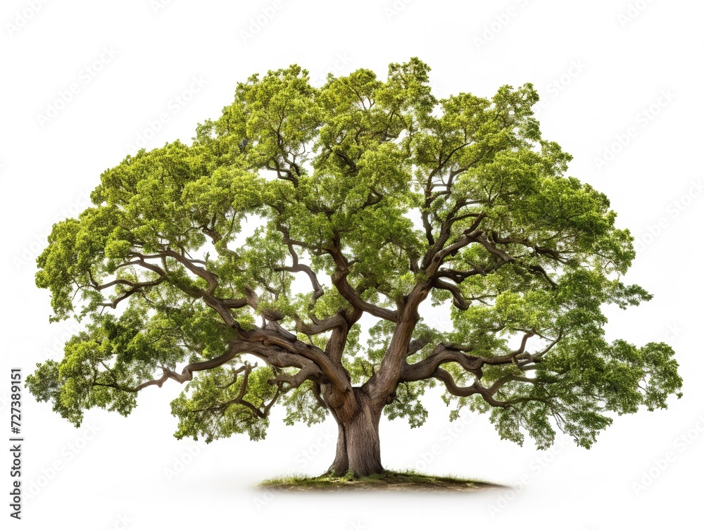 Tree with Deep Roots Stability and Growth Isolated on White Background AI Generated Tree with Deep Roots Stability and Growth Isolated on White Background AI Generated