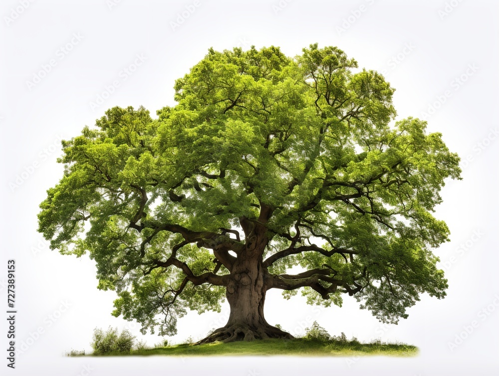 Tree with Deep Roots Stability and Growth Isolated on White Background AI Generated Tree with Deep Roots Stability and Growth Isolated on White Background AI Generated
