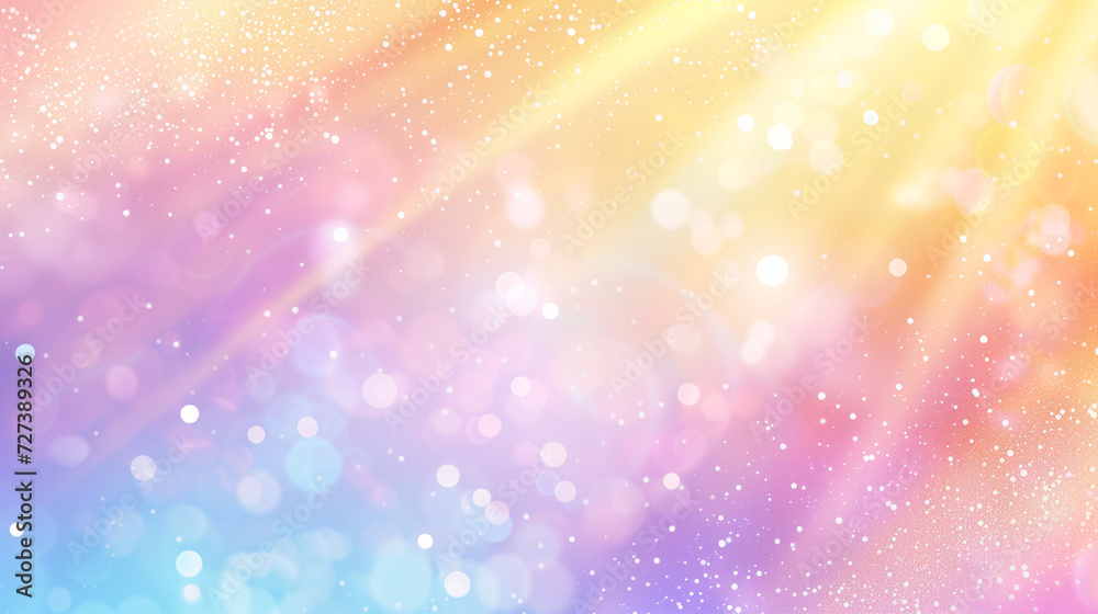 Vibrant Rainbow Glitter Background with Smooth Color Blending and Sparkling Bokeh Effect - Festive and Magical Wallpaper Texture.