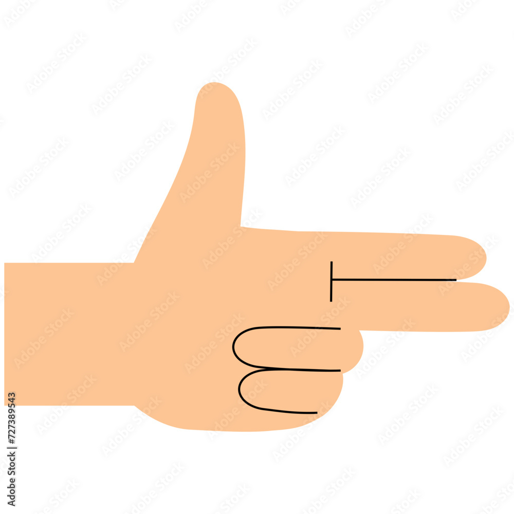 gun posting hand illustration gun posting hand illustration