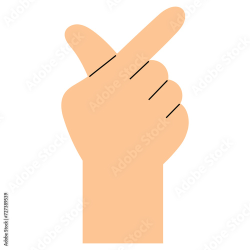 finger heart hand posting illistration