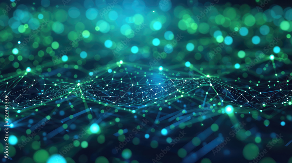 Abstract Network Connections with Glowing Nodes Abstract Network Connections with Glowing Nodes