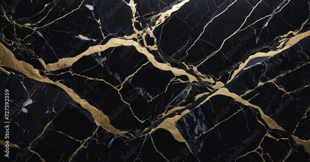 Marble black and gold background