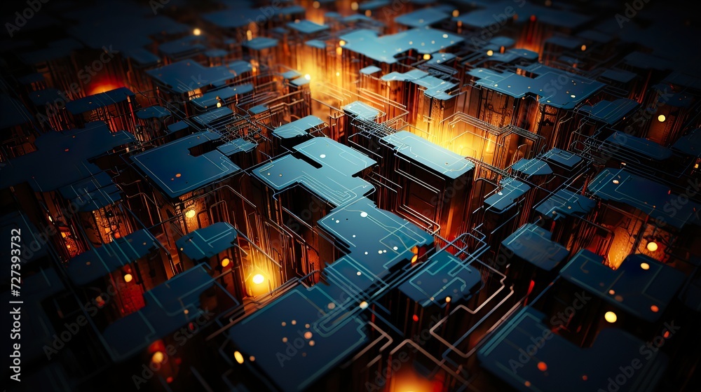 Obraz premium abstract technology background with circuit board