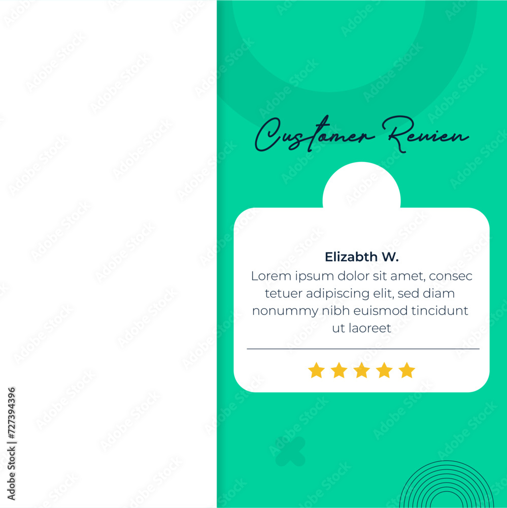 Customer feedback review or testimonial social media post template,  client review template