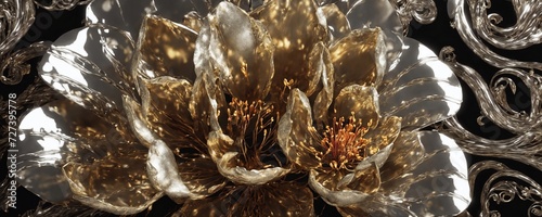 Wallpaper Mural there is a large metal flower that is on a table Torontodigital.ca