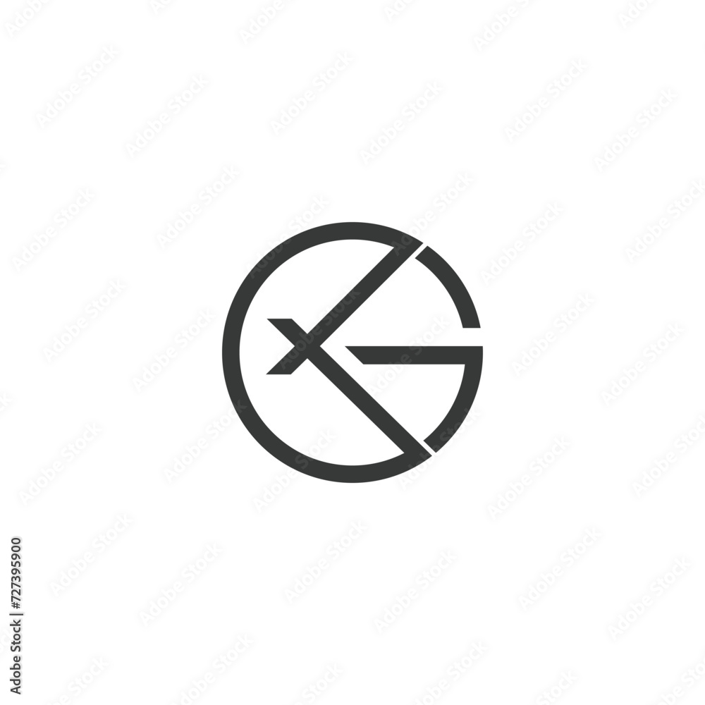 Alphabet Initials logo GX, XG, X and G Alphabet Initials logo GX, XG, X and G