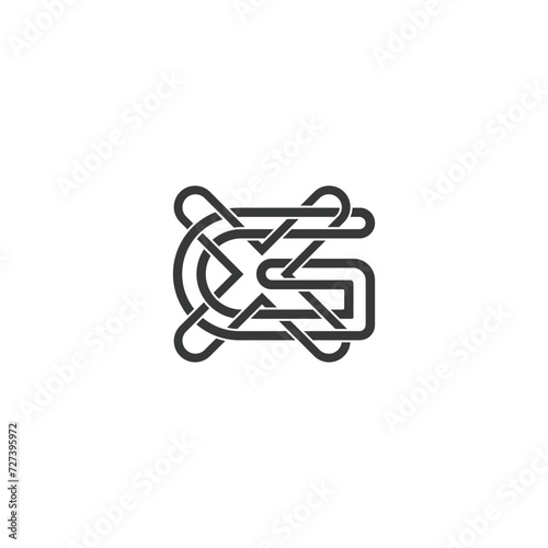 Fototapeta Naklejka Na Ścianę i Meble -  GX, XG, Abstract initial monogram letter alphabet logo design