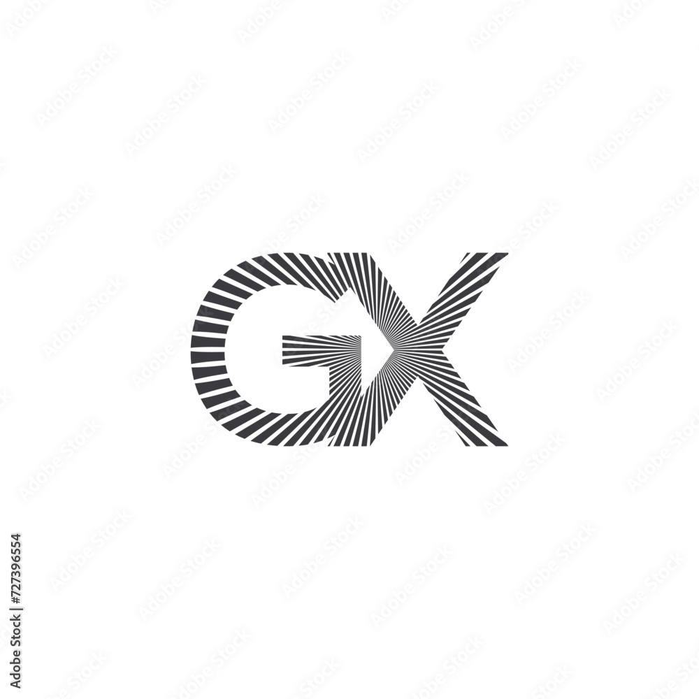 GX, XG, X AND G Abstract initial monogram letter alphabet logo design