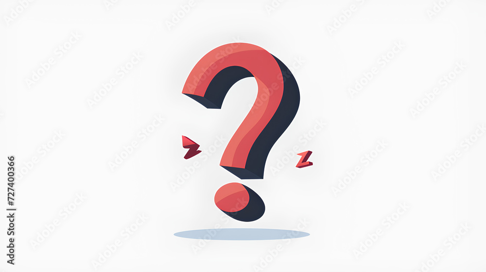 Question mark symbol, 3d illustration.
