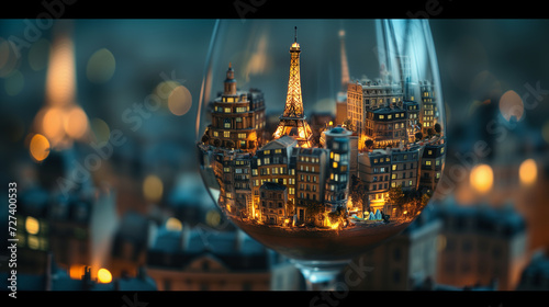 Capturing the Essence of Paris A Diorama in Cinematic Light photo