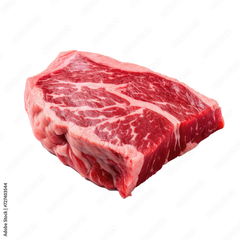 Wagyu beef meat isolated on transparent background.