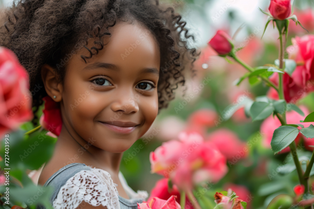 portrait of a girl with a flower portrait of a girl with a flower