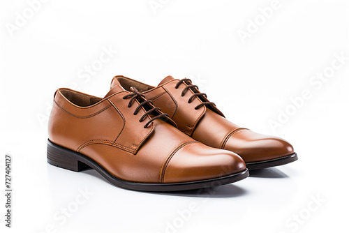 brown leather shoes, AI Generative.