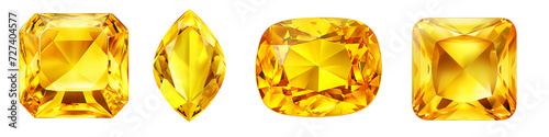 Yellow Ruby clipart collection, vector, icons isolated on transparent background