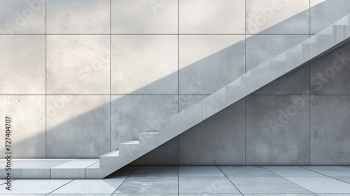 A minimalist architectural detail - a concrete staircase with clean lines and no embellishments.