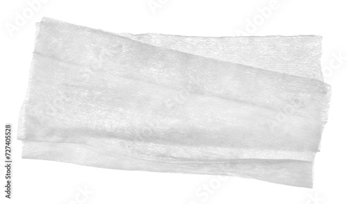 White disposable wet wipes isolated, clipping