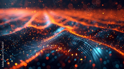 Abstract data visualization, enhancing data-driven education with futuristic ...