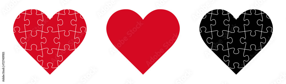 Red Heart Symbol And Isolated White Background