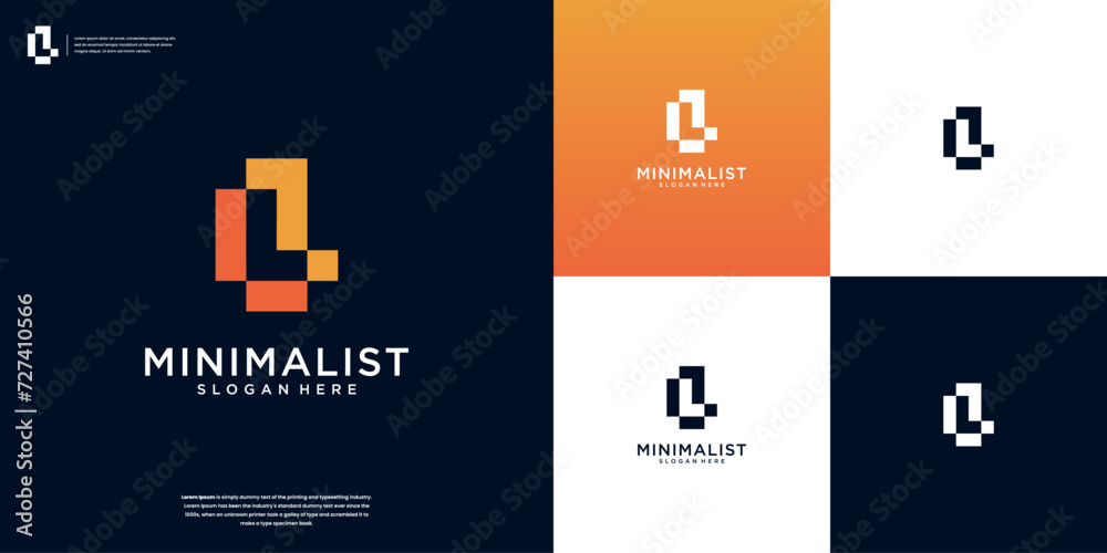 Abstract Monogram L Letter Design Concept for Branding Abstract Monogram L Letter Design Concept for Branding