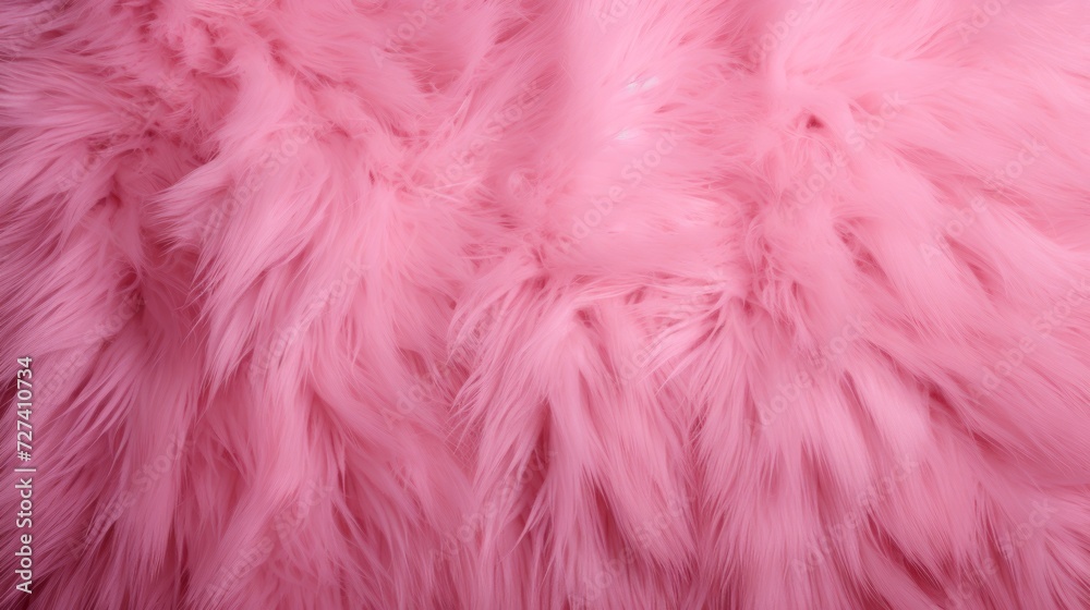 Obraz premium Close-up of Glamour vibrant pink texture of soft fur. Dyed animal fur. Concept is Softness, Comfort and Luxury. Can be used as Background, Fashion, Textile, Interior Design